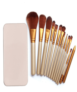 Coral Pink Vegan Nano Wool Fiber Makeup Brush Set - 15 Pcs - TGC Boutique